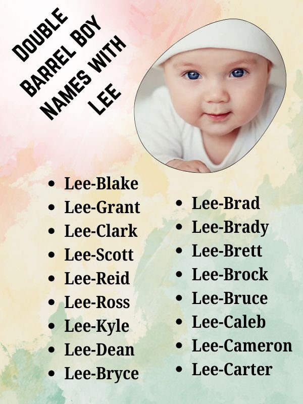 Double Barrel Boy Names with Lee