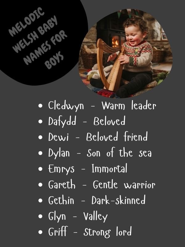 Melodic Welsh Baby Names for Boys