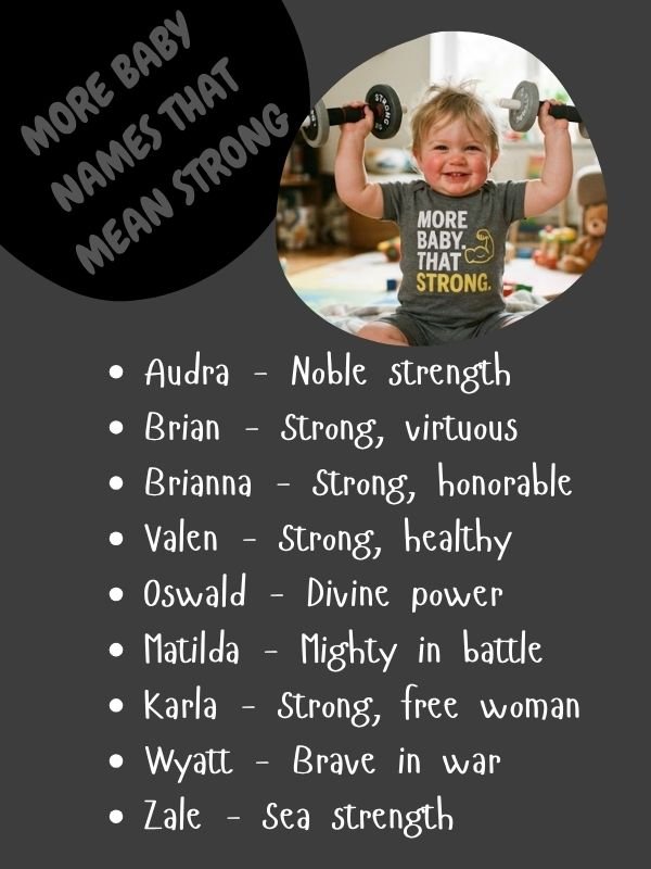 More Baby Names That Mean Strong