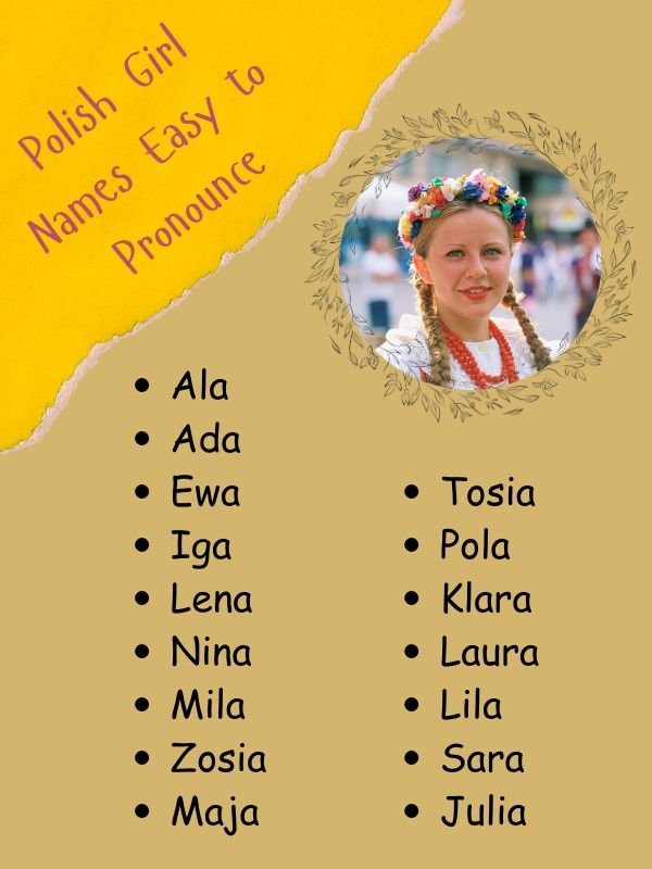 Polish Girl Names Easy to Pronounce