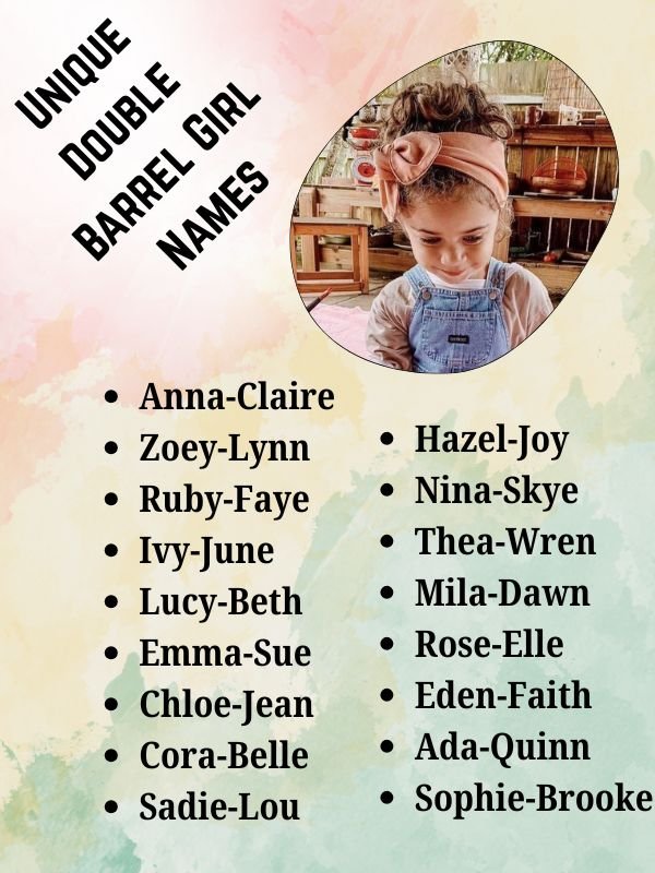Unique Double Barrel Girl Names