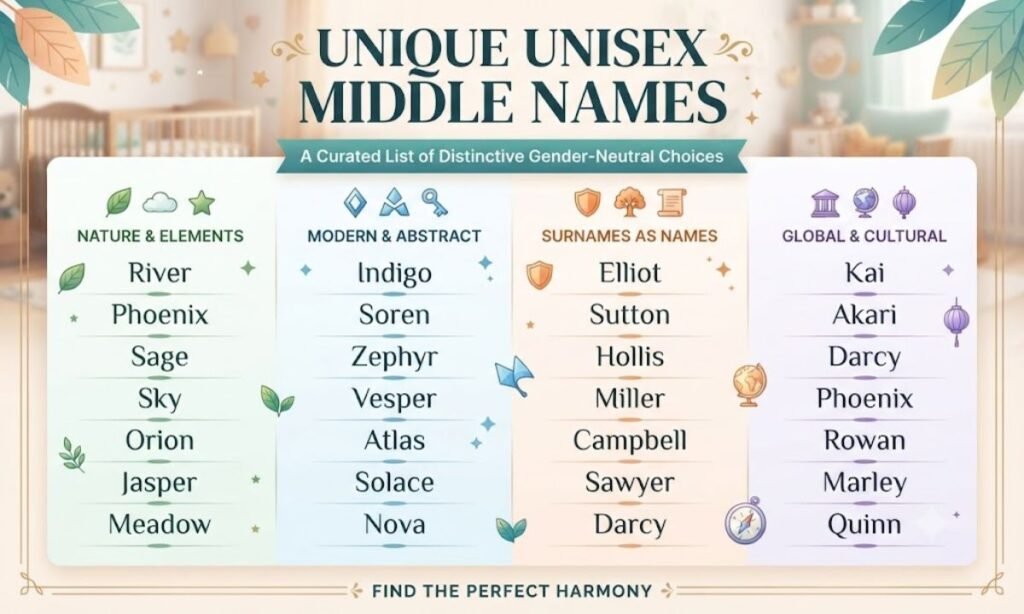 Unique Unisex Middle Names
