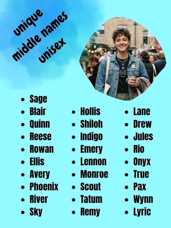 unique middle names unisex