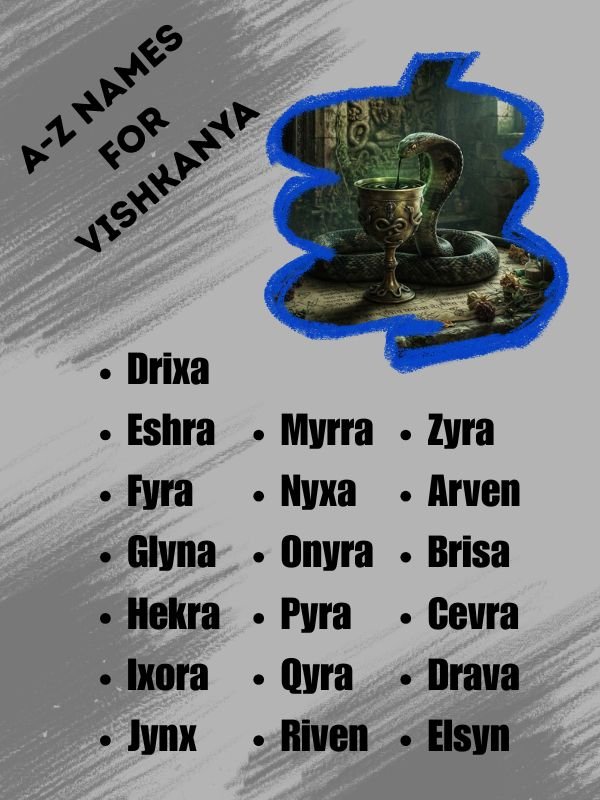 A-Z Names for Vishkanya