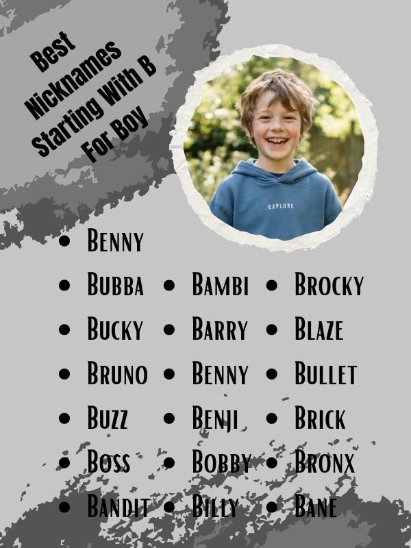 Best Nicknames Starting With B For Boy
