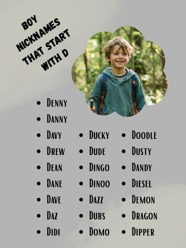 Boy Nicknames That Start With D