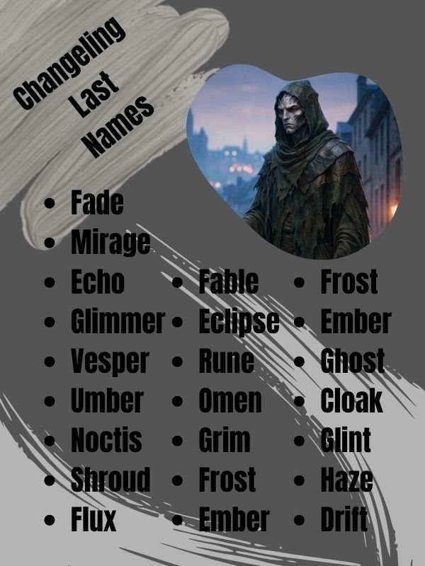 Changeling Last Names