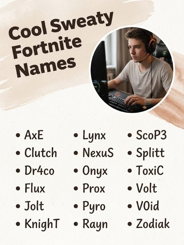 Cool Sweaty Fortnite Names