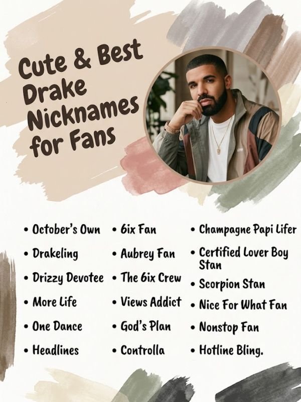 Cute & Best Drake Nicknames for Fans