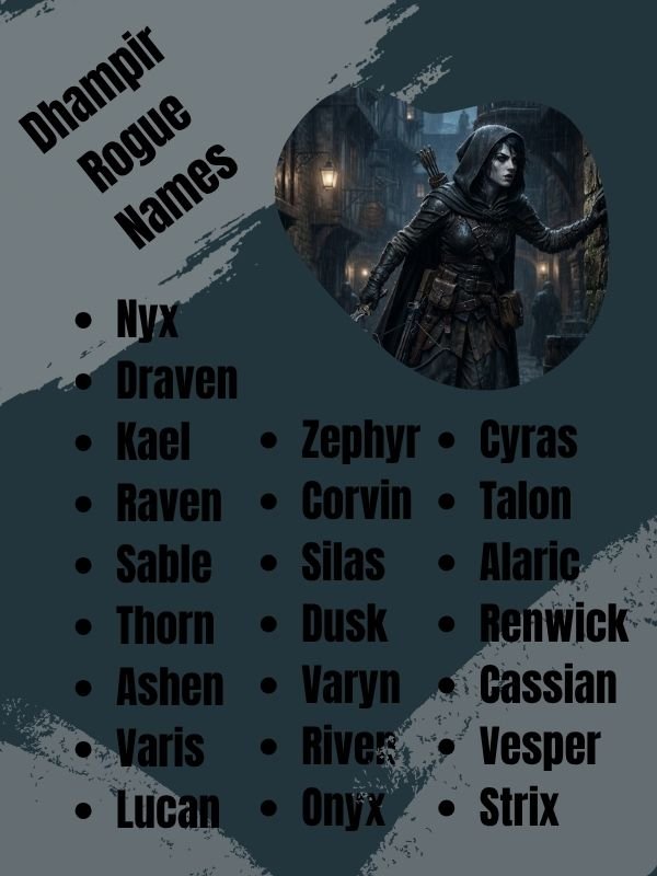 Dhampir Rogue Names