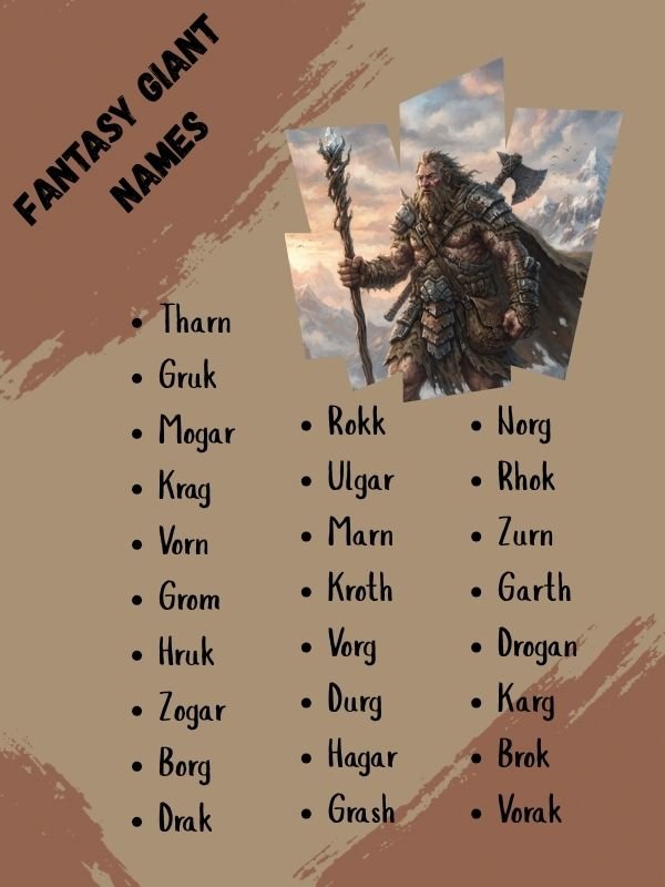 Fantasy Giant Names