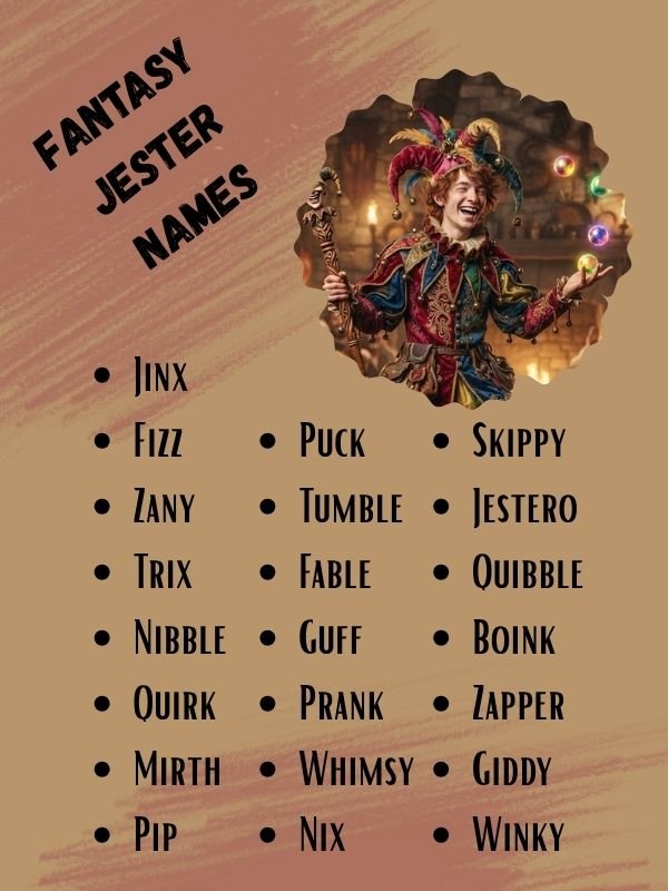 Fantasy Jester Names