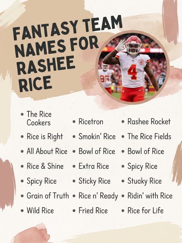 Fantasy Team Names For Rashee Rice