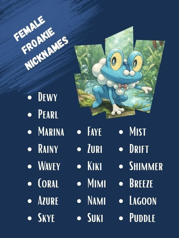 Female Froakie Nicknames