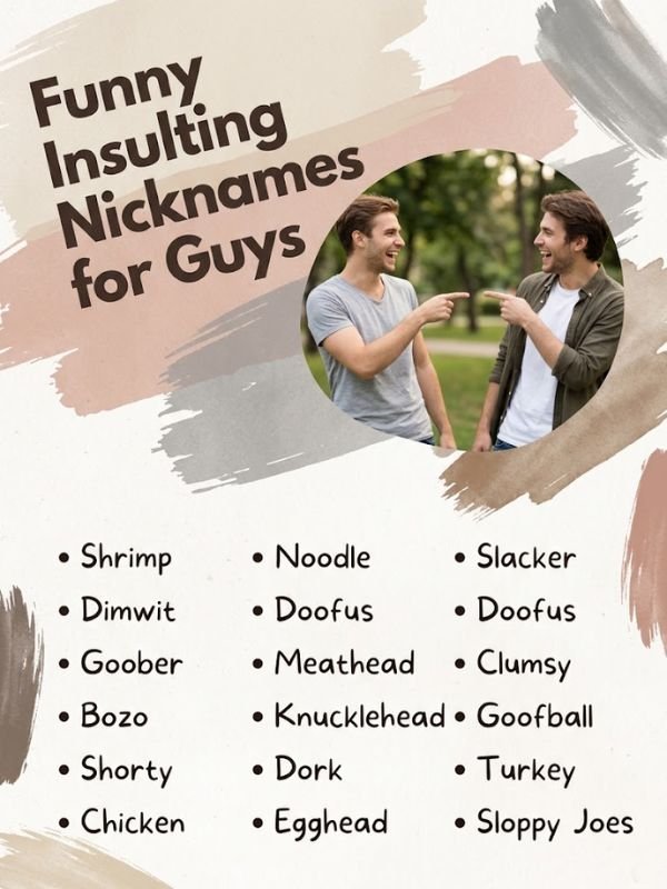 Funny Insulting Nicknames for Guys