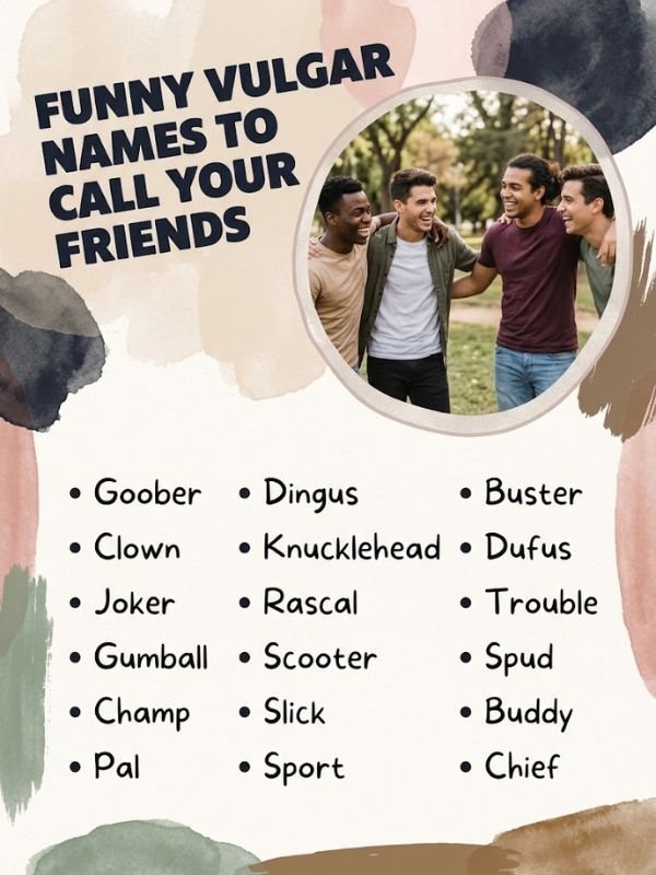 Funny vulgar names to call your friends.
