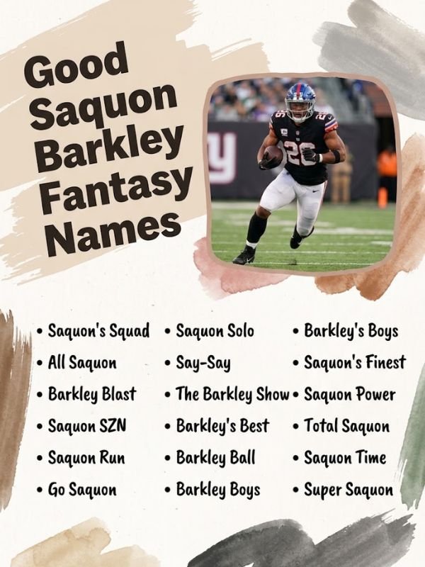 Good Saquon Barkley Fantasy Names