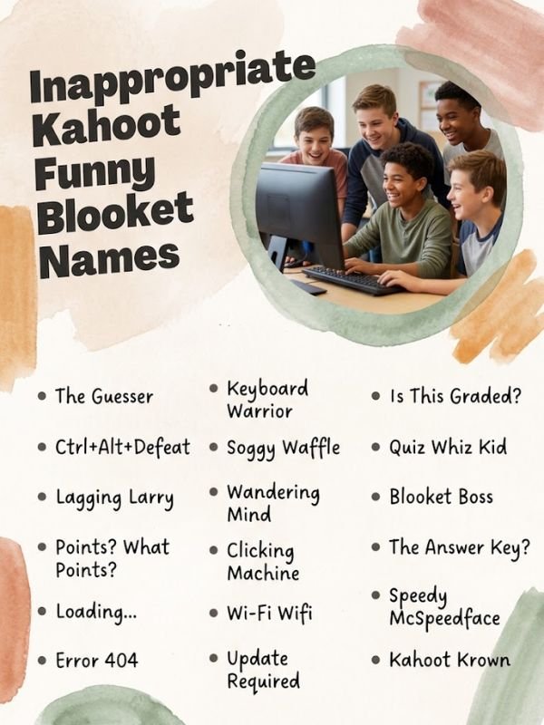 Inappropriate Kahoot Funny Blooket Names