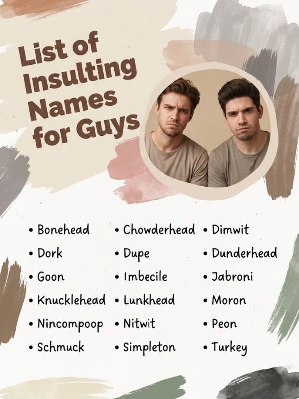 List of Insulting Names for Guys