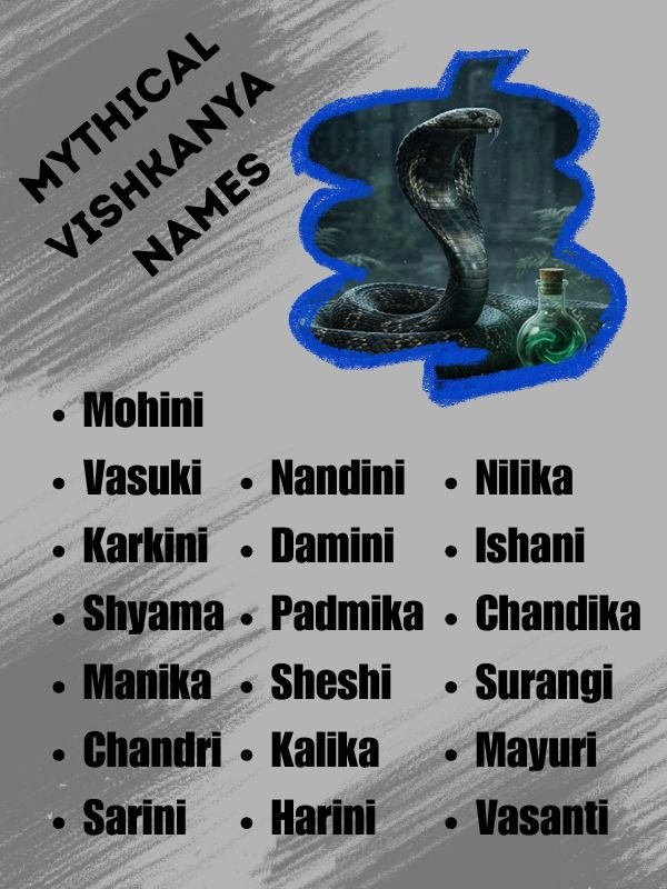Mythical Vishkanya Names