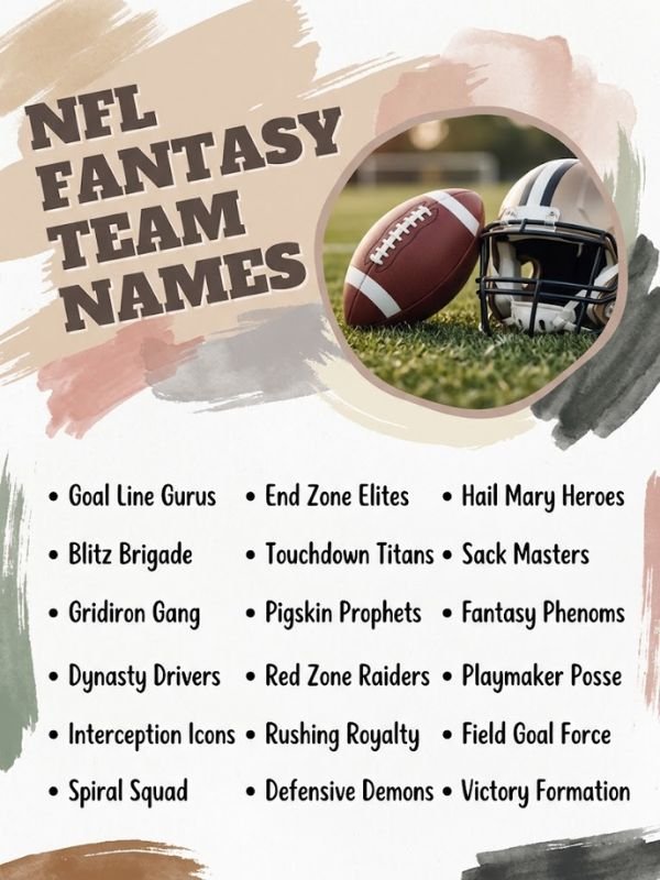 NFL fantasy team names