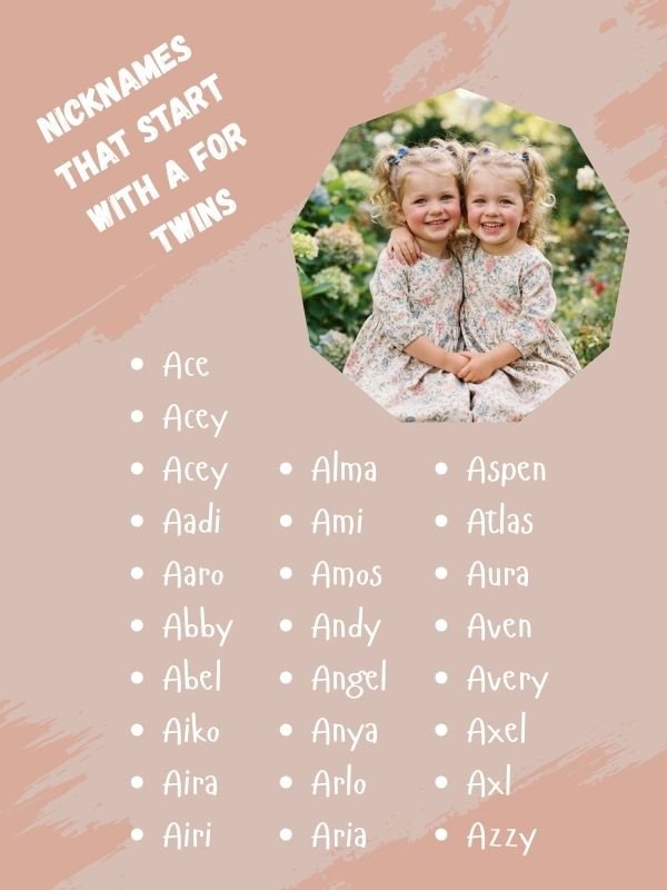 Nicknames That Start With A For Twins