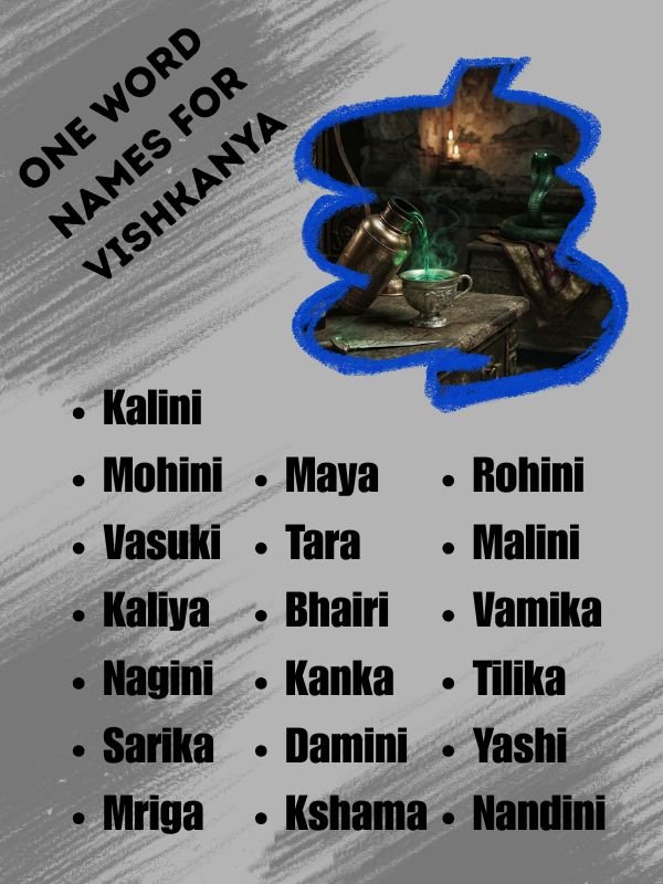 One Word names for Vishkanya