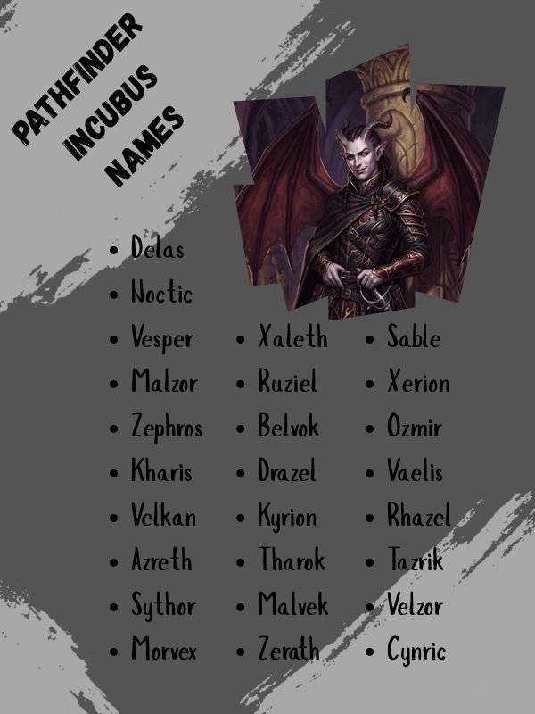 Pathfinder Incubus Names