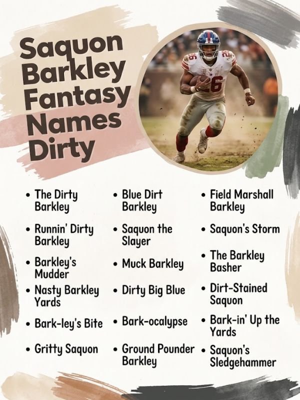 Saquon Barkley Fantasy Names Dirty