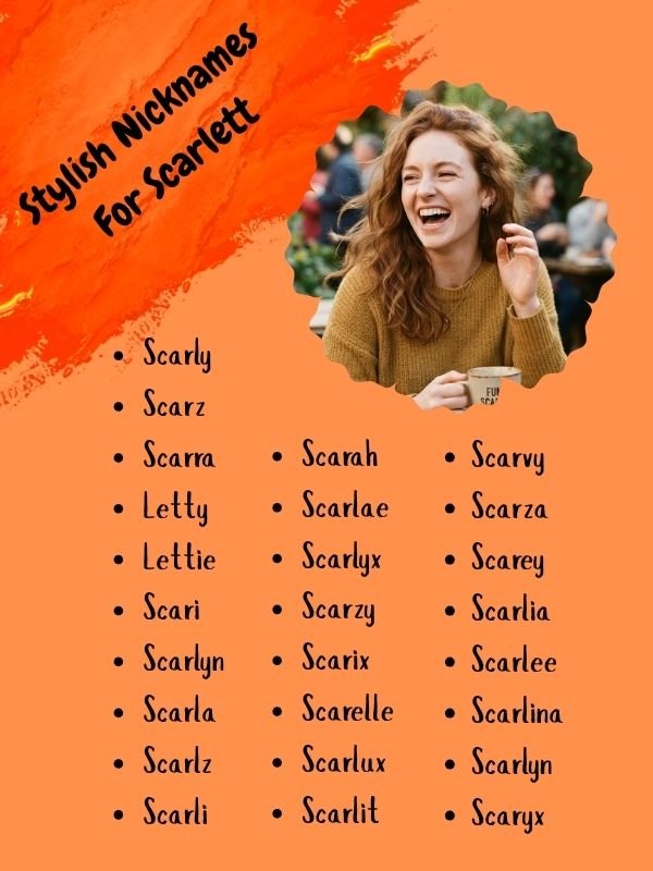 Stylish Nicknames For Scarlett