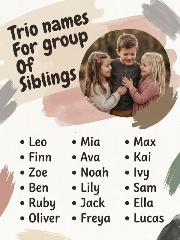 Trio names For group Of Siblings