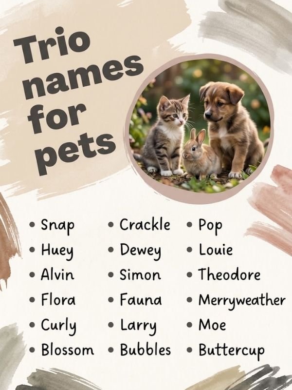 Trio names for pets