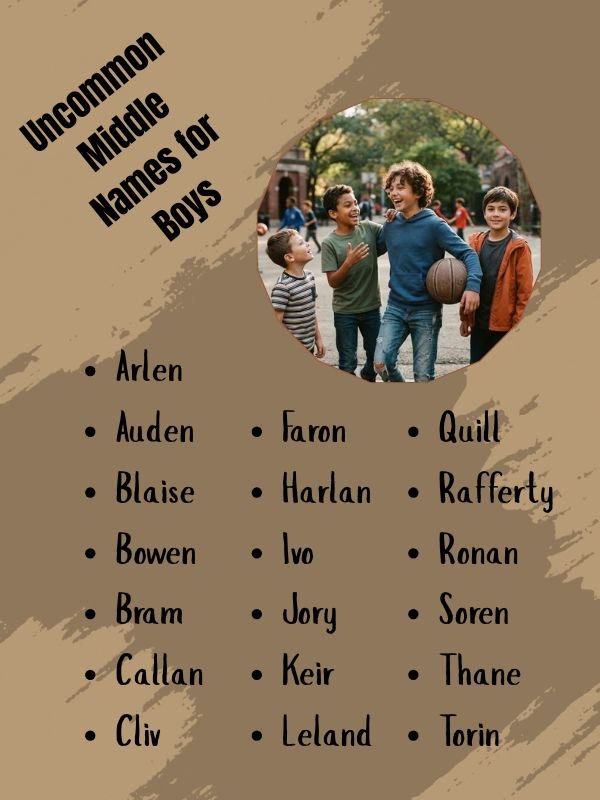 Uncommon Middle Names for Boys