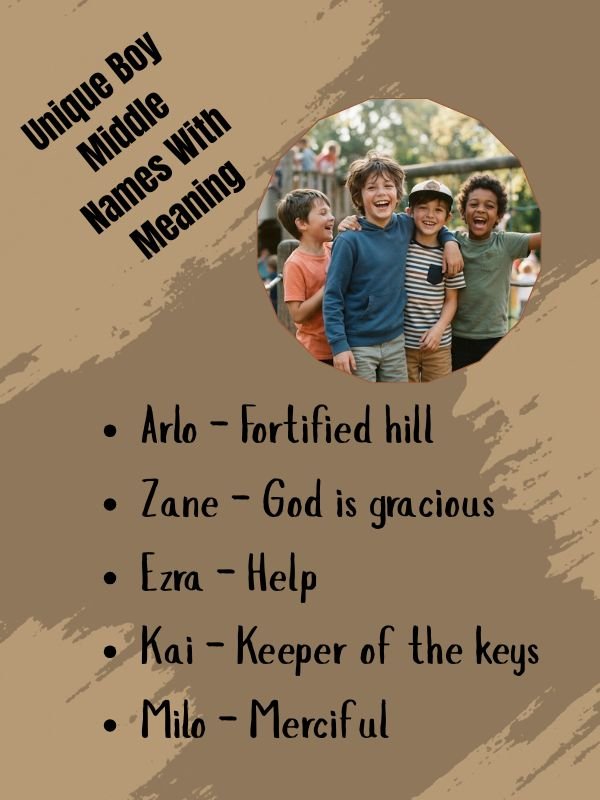 Unique Boy Middle Names With Meaning