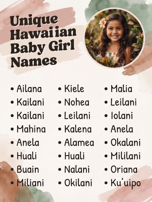 Unique Hawaiian Baby Girl Names