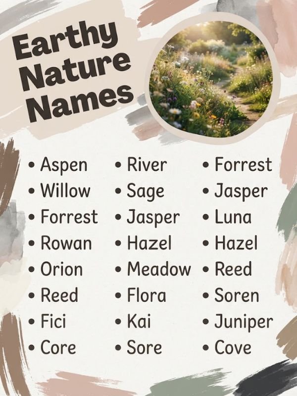 Earthy Nature Names