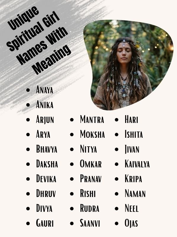 Unique Spiritual Girl Names With Meaning