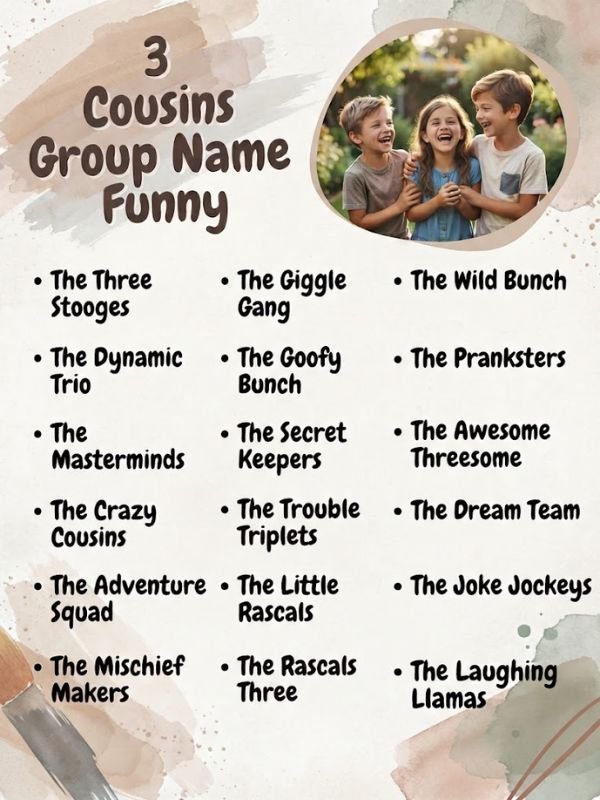 3 Cousins Group Name Funny
