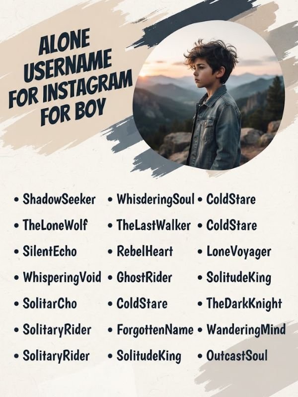 Alone Username for Instagram for Boy