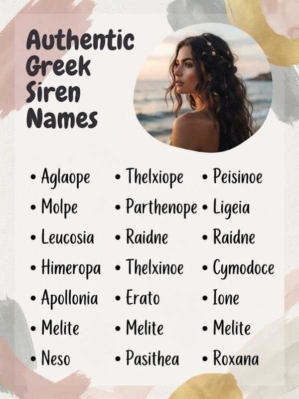 Authentic Greek Siren Names