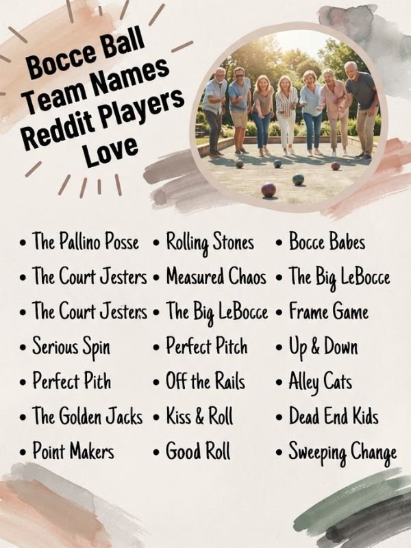 Bocce Ball Team Names Reddit Players Love