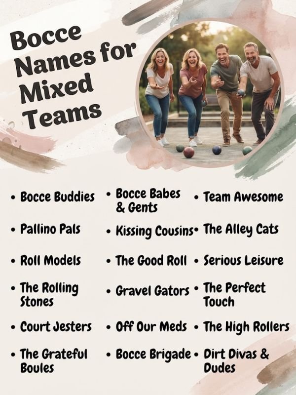 Bocce Names for Mixed Teams
