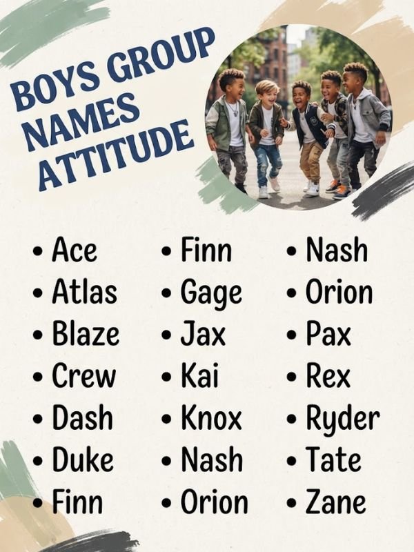 Boys Group Names Attitude