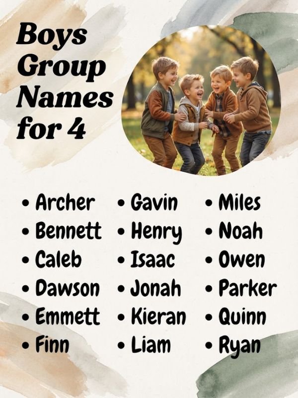 Boys Group Names for 4