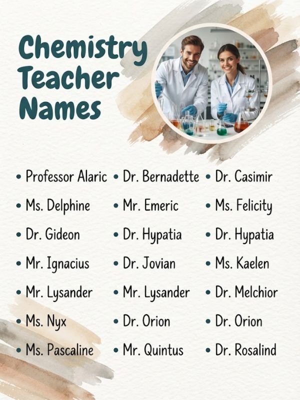 Chemistry Teacher Names