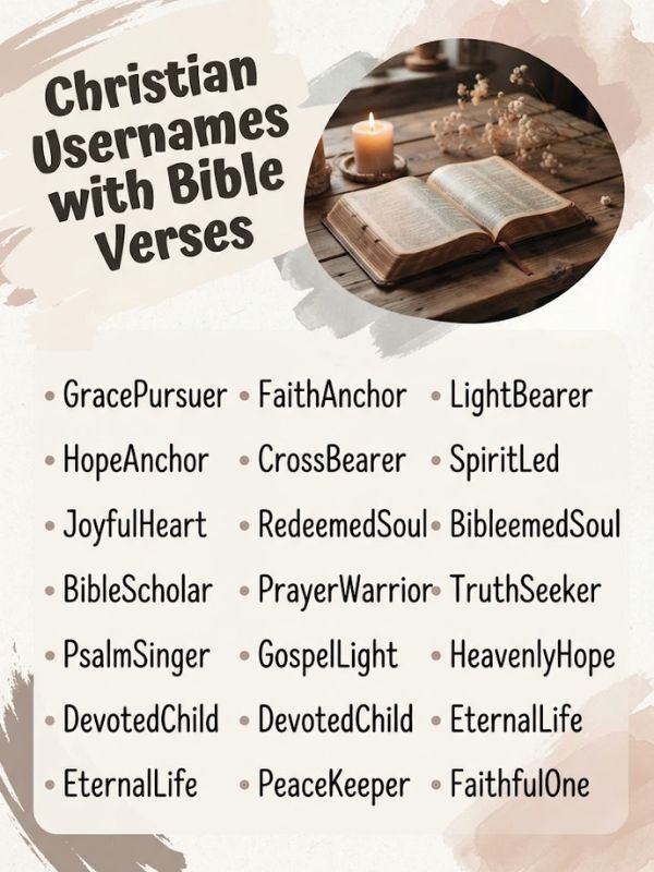 Christian Usernames with Bible Verses