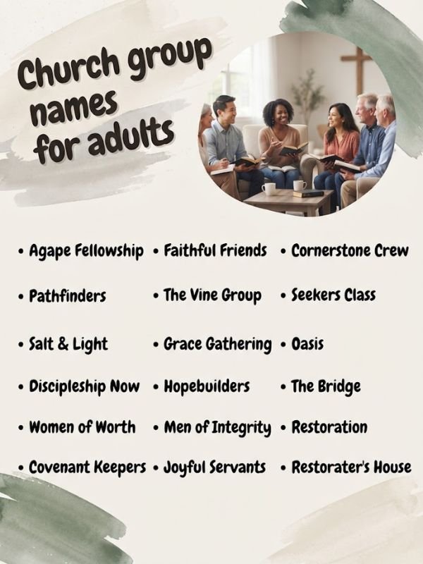 Church group names for adults