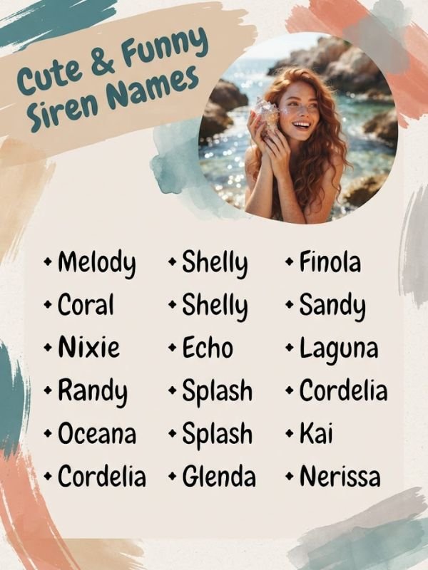Cute & Funny Siren Names