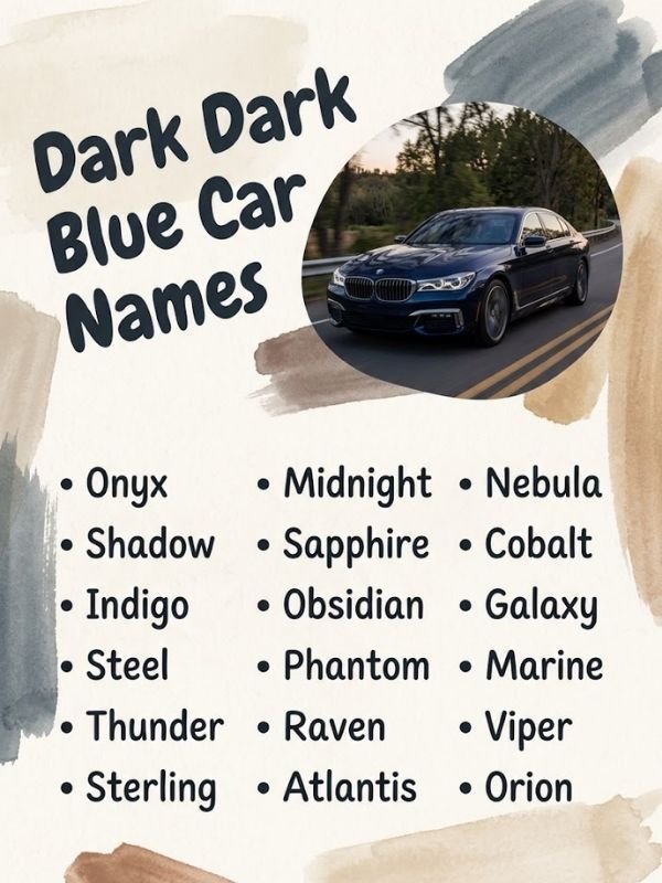 Dark Blue Car Names