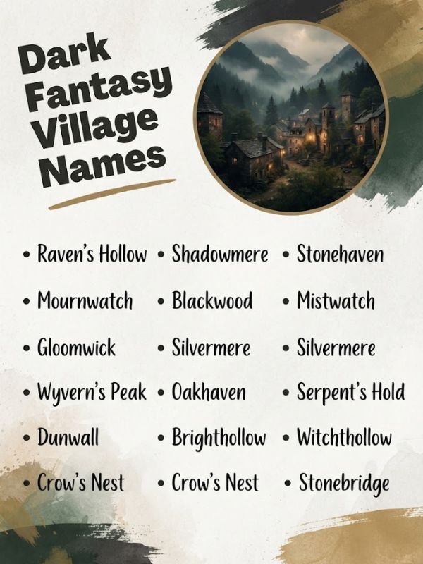 Dark Fantasy Village Names